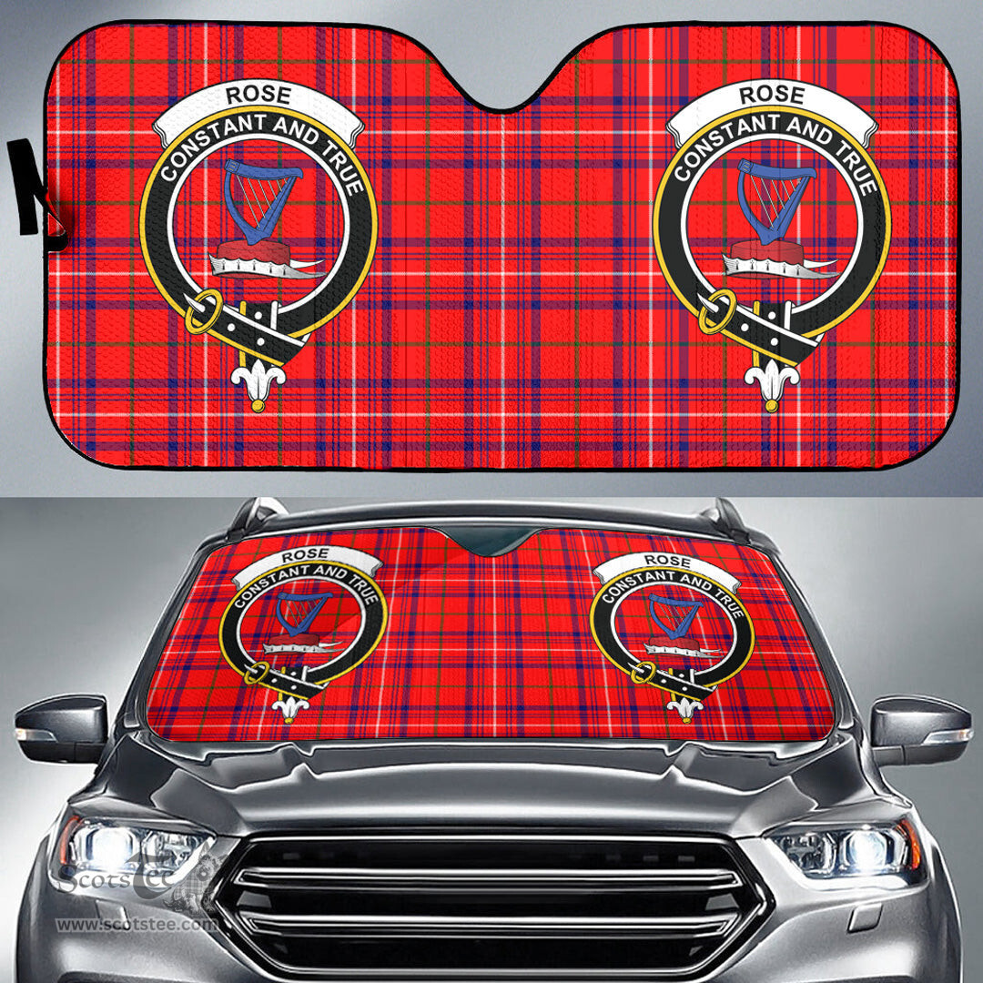 Scottish Rose Modern Clan Tartan Crest Tartan Car Sun Shade Scottish Plaid Tartan Plaid - ScotsTee - scotstee.com