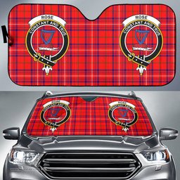 Scottish Rose Modern Clan Tartan Crest Tartan Car Sun Shade Scottish Plaid Tartan Plaid - ScotsTee - scotstee.com