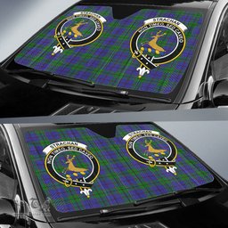 Scottish Strachan Clan Tartan Crest Tartan Car Sun Shade Scottish Plaid Tartan Plaid - ScotsTee - scotstee.com