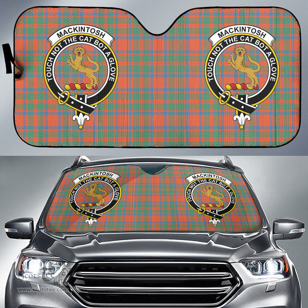 Scottish MacKintosh Ancient Clan Tartan Crest Tartan Car Sun Shade Scottish Plaid Tartan Plaid - ScotsTee - scotstee.com
