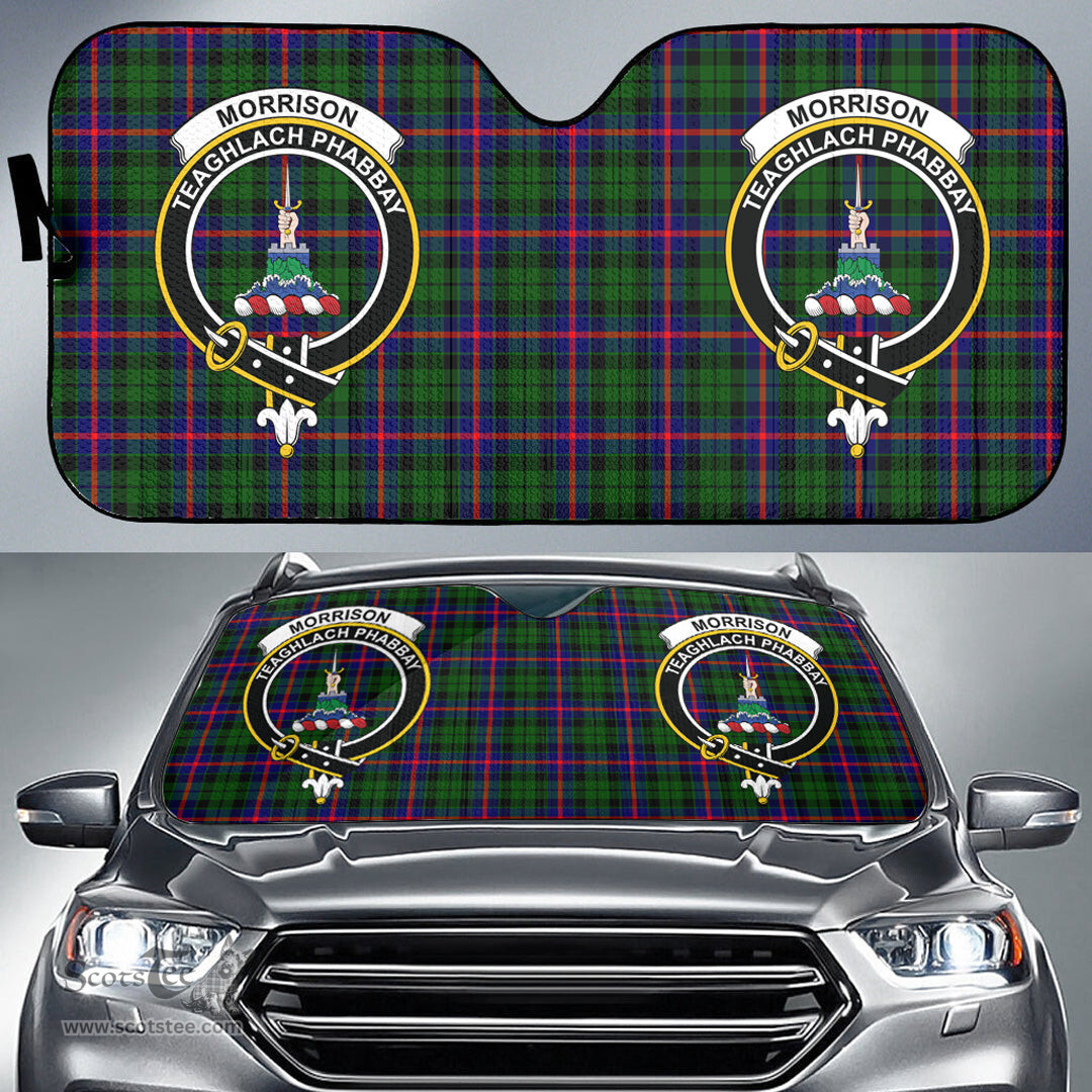 Scottish Morrison Modern Clan Tartan Crest Tartan Car Sun Shade Scottish Plaid Tartan Plaid - ScotsTee - scotstee.com