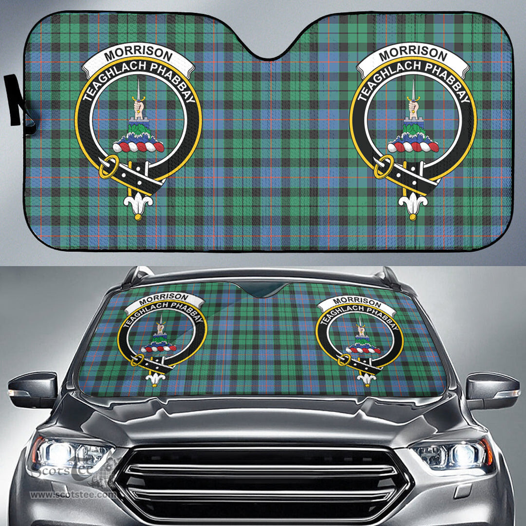Scottish Morrison Ancient Clan Tartan Crest Tartan Car Sun Shade Scottish Plaid Tartan Plaid - ScotsTee - scotstee.com
