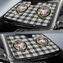 Scottish MacFarlane Black White Ancient Clan Tartan Crest Tartan Car Sun Shade Scottish Plaid Tartan Plaid - ScotsTee - scotstee.com