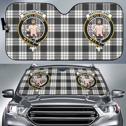 Scottish MacFarlane Black White Ancient Clan Tartan Crest Tartan Car Sun Shade Scottish Plaid Tartan Plaid - ScotsTee - scotstee.com