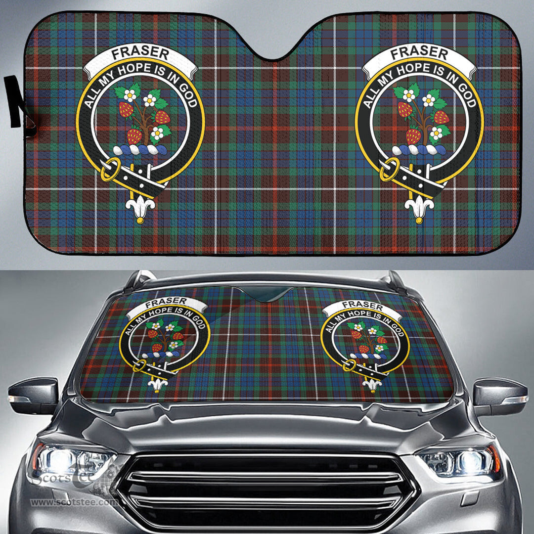Scottish Fraser Hunting Ancient Clan Tartan Crest Tartan Car Sun Shade Scottish Plaid Tartan Plaid - ScotsTee - scotstee.com