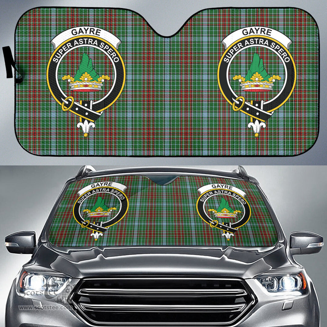 Scottish Gayre Clan Tartan Crest Tartan Car Sun Shade Scottish Plaid Tartan Plaid - ScotsTee - scotstee.com