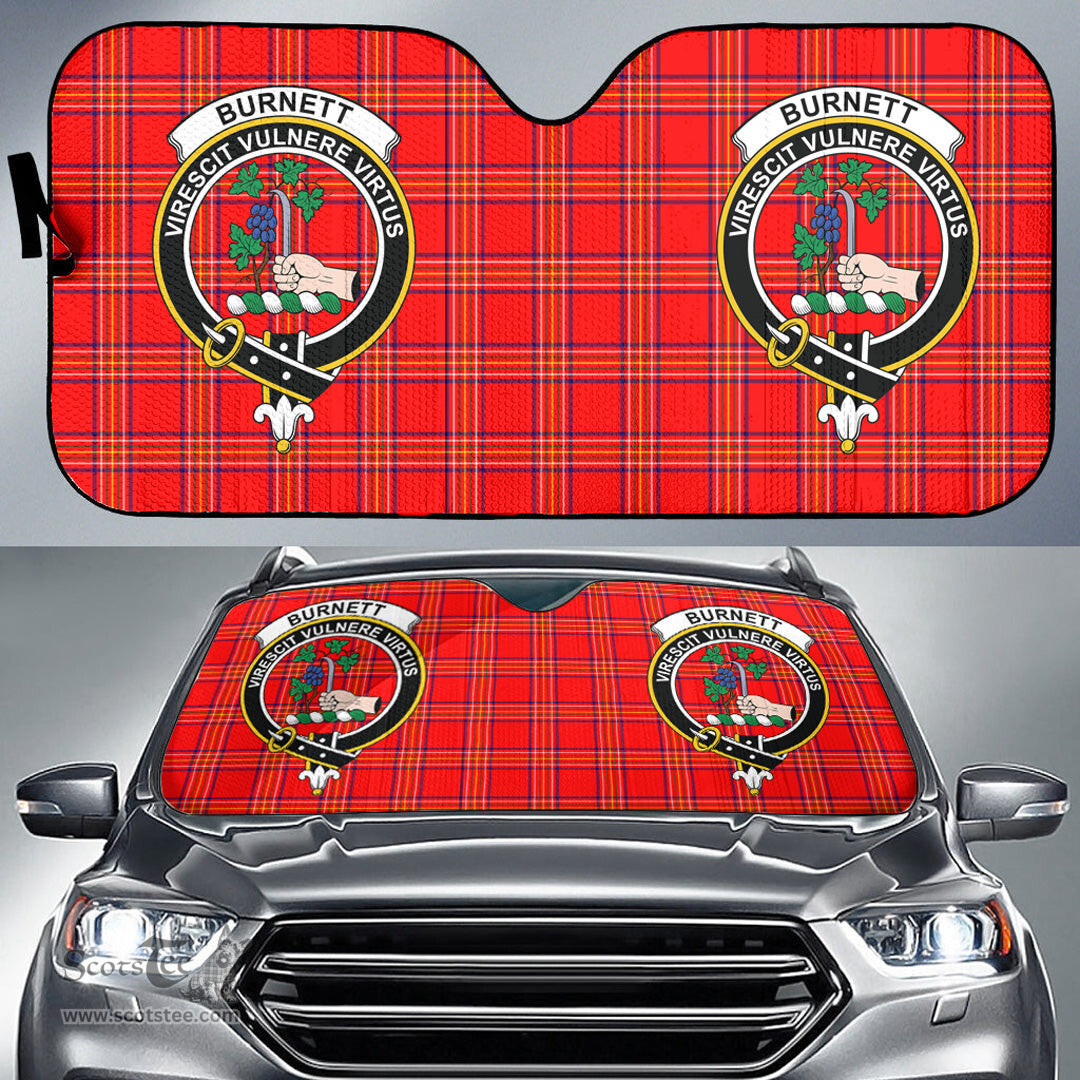 Scottish Burnett Modern Clan Tartan Crest Tartan Car Sun Shade Scottish Plaid Tartan Plaid - ScotsTee - scotstee.com