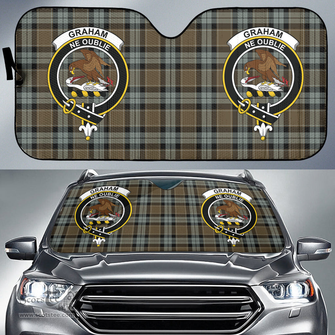 Scottish Graham of Menteith Weathered Clan Tartan Crest Tartan Car Sun Shade Scottish Plaid Tartan Plaid - ScotsTee - scotstee.com