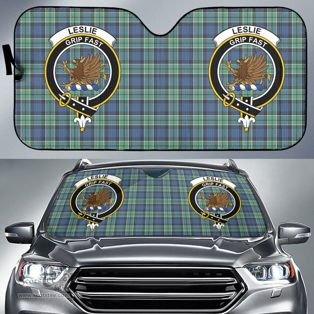 Scottish Leslie Hunting Ancient Clan Tartan Crest Tartan Car Sun Shade Scottish Plaid Tartan Plaid - ScotsTee - scotstee.com