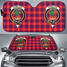 Scottish Hamilton Modern Clan Tartan Crest Tartan Car Sun Shade Scottish Plaid Tartan Plaid - ScotsTee - scotstee.com