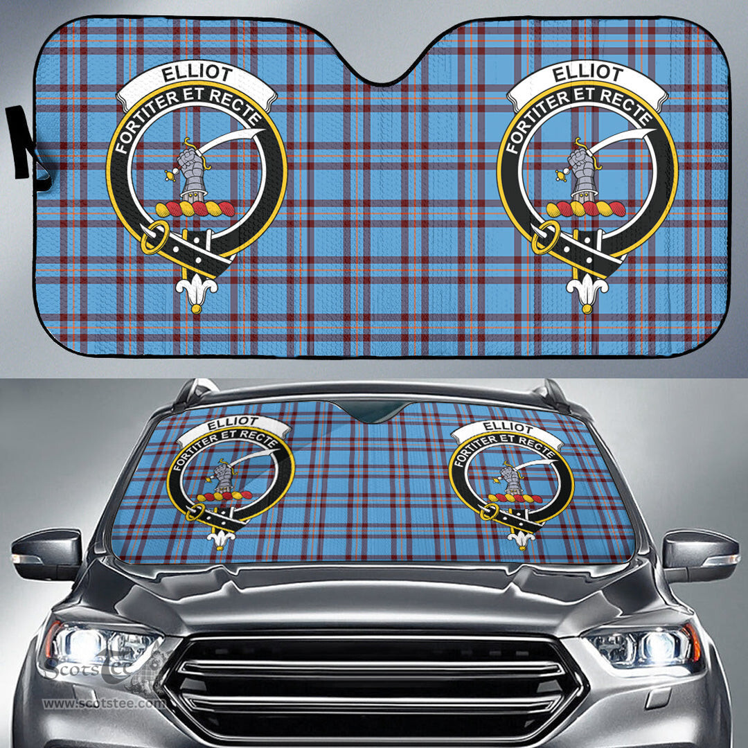 Scottish Elliot Ancient Clan Tartan Crest Tartan Car Sun Shade Scottish Plaid Tartan Plaid - ScotsTee - scotstee.com