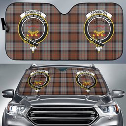 Scottish Cameron of Erracht Weathered Clan Tartan Crest Tartan Car Sun Shade Scottish Plaid Tartan Plaid - ScotsTee - scotstee.com