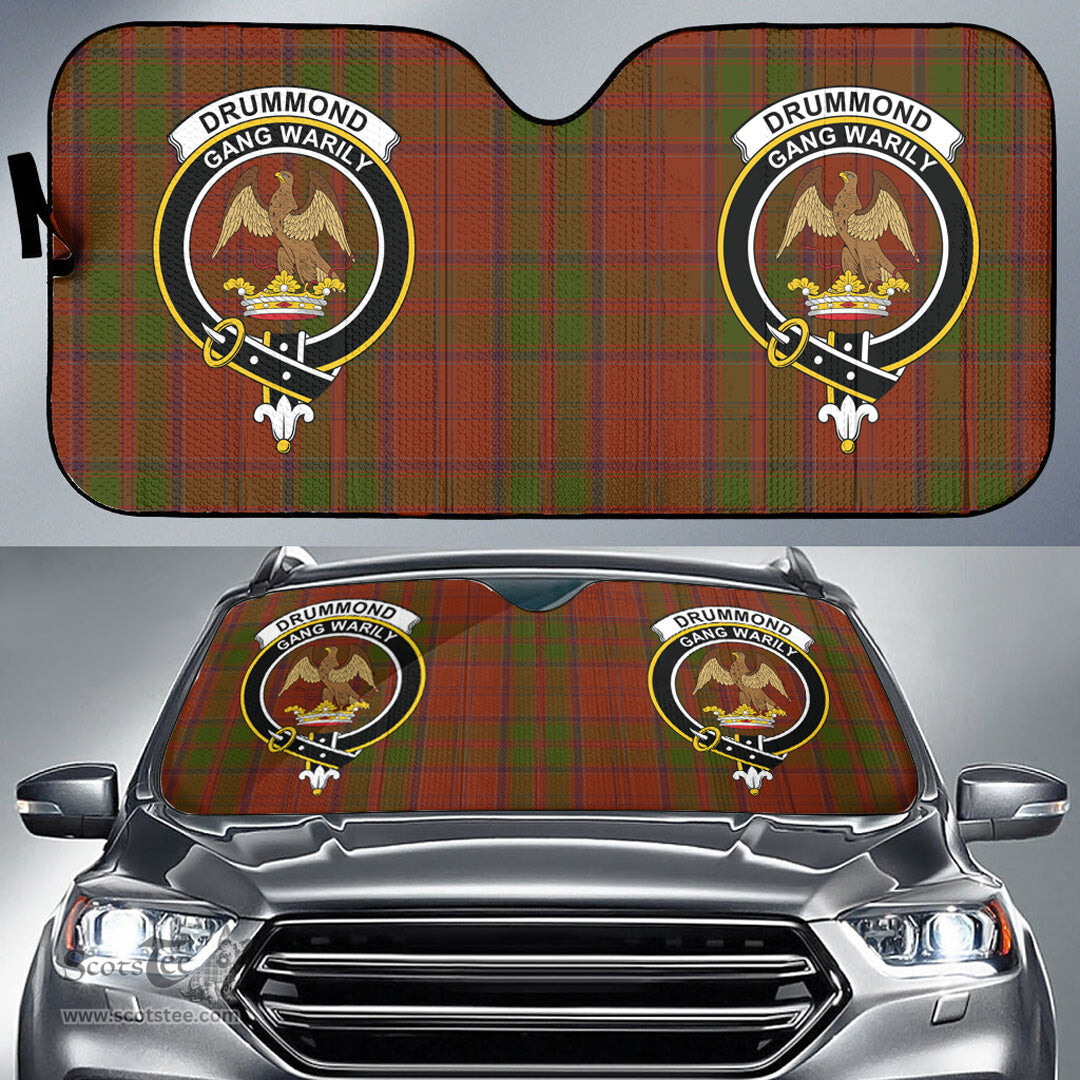 Scottish Drummond Clan Clan Tartan Crest Tartan Car Sun Shade Scottish Plaid Tartan Plaid - ScotsTee - scotstee.com