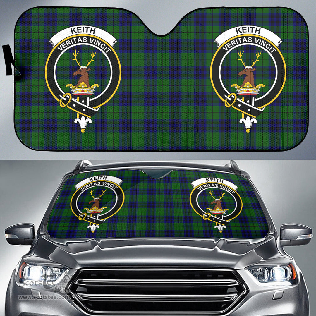 Scottish Keith Modern Clan Tartan Crest Tartan Car Sun Shade Scottish Plaid Tartan Plaid - ScotsTee - scotstee.com