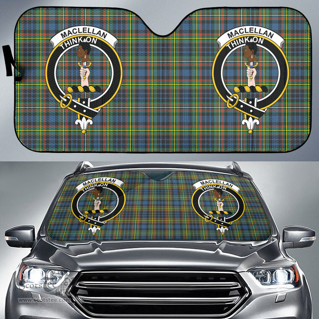 Scottish MacLellan Ancient Clan Tartan Crest Tartan Car Sun Shade Scottish Plaid Tartan Plaid - ScotsTee - scotstee.com