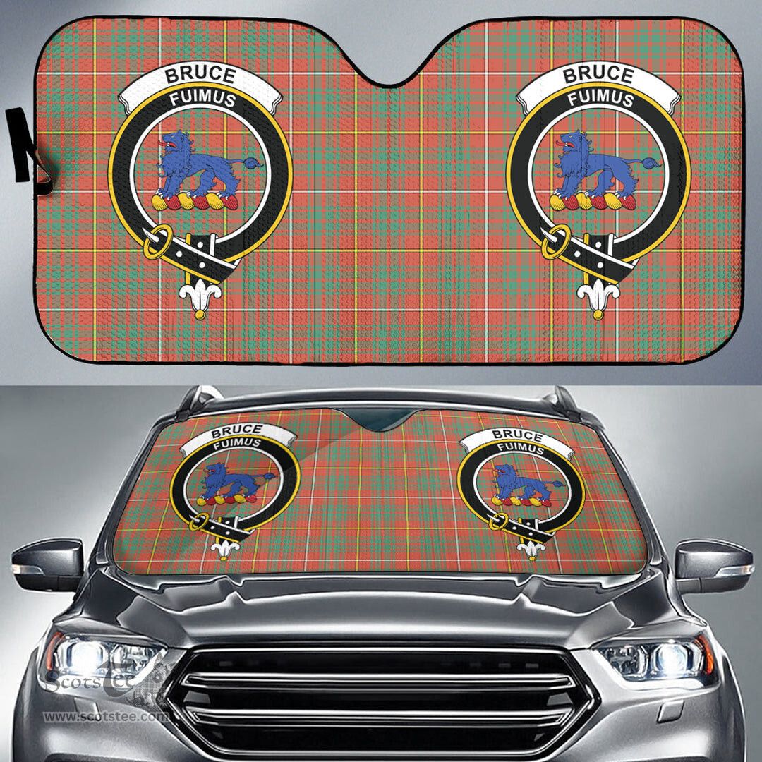 Scottish Bruce Ancient Clan Tartan Crest Tartan Car Sun Shade Scottish Plaid Tartan Plaid - ScotsTee - scotstee.com