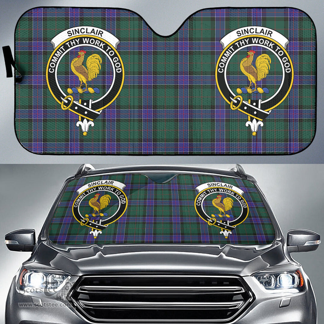 Scottish Sinclair Hunting Modern Clan Tartan Crest Tartan Car Sun Shade Scottish Plaid Tartan Plaid - ScotsTee - scotstee.com