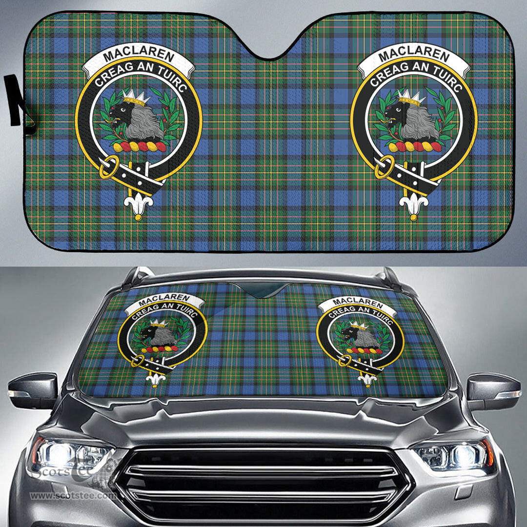 Scottish MacLaren Ancient Clan Tartan Crest Tartan Car Sun Shade Scottish Plaid Tartan Plaid - ScotsTee - scotstee.com