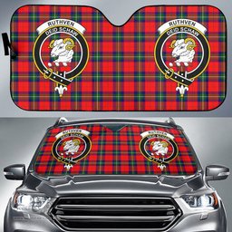Scottish Ruthven Modern Clan Tartan Crest Tartan Car Sun Shade Scottish Plaid Tartan Plaid - ScotsTee - scotstee.com