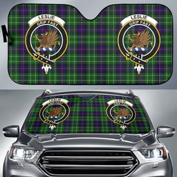 Scottish Leslie Hunting Clan Tartan Crest Tartan Car Sun Shade Scottish Plaid Tartan Plaid - ScotsTee - scotstee.com
