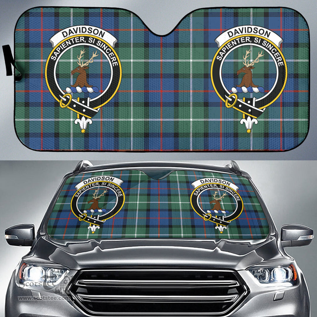 Scottish Davidson of Tulloch Clan Tartan Crest Tartan Car Sun Shade Scottish Plaid Tartan Plaid - ScotsTee - scotstee.com