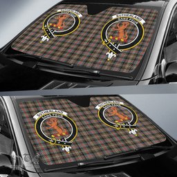 Scottish Sutherland Weathered Clan Tartan Crest Tartan Car Sun Shade Scottish Plaid Tartan Plaid - ScotsTee - scotstee.com