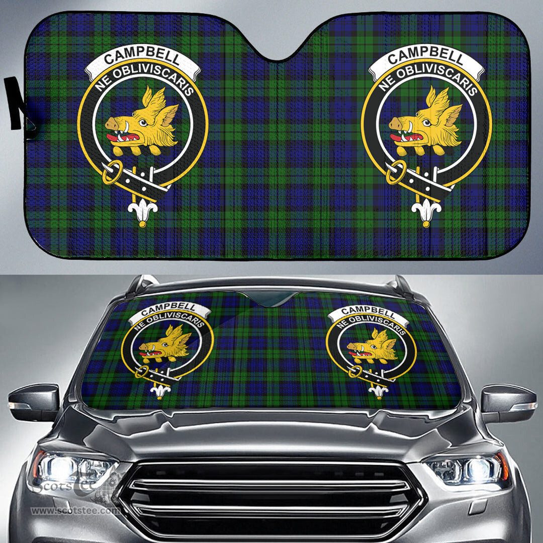 Scottish Campbell Modern Clan Tartan Crest Tartan Car Sun Shade Scottish Plaid Tartan Plaid - ScotsTee - scotstee.com