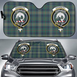 Scottish Kennedy Modern Clan Tartan Crest Tartan Car Sun Shade Scottish Plaid Tartan Plaid - ScotsTee - scotstee.com