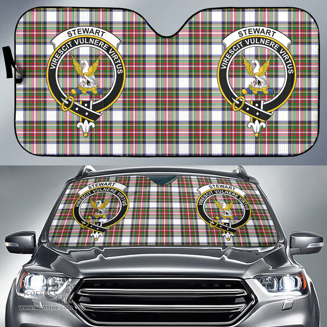 Scottish Stewart Dress Modern Clan Tartan Crest Tartan Car Sun Shade Scottish Plaid Tartan Plaid - ScotsTee - scotstee.com