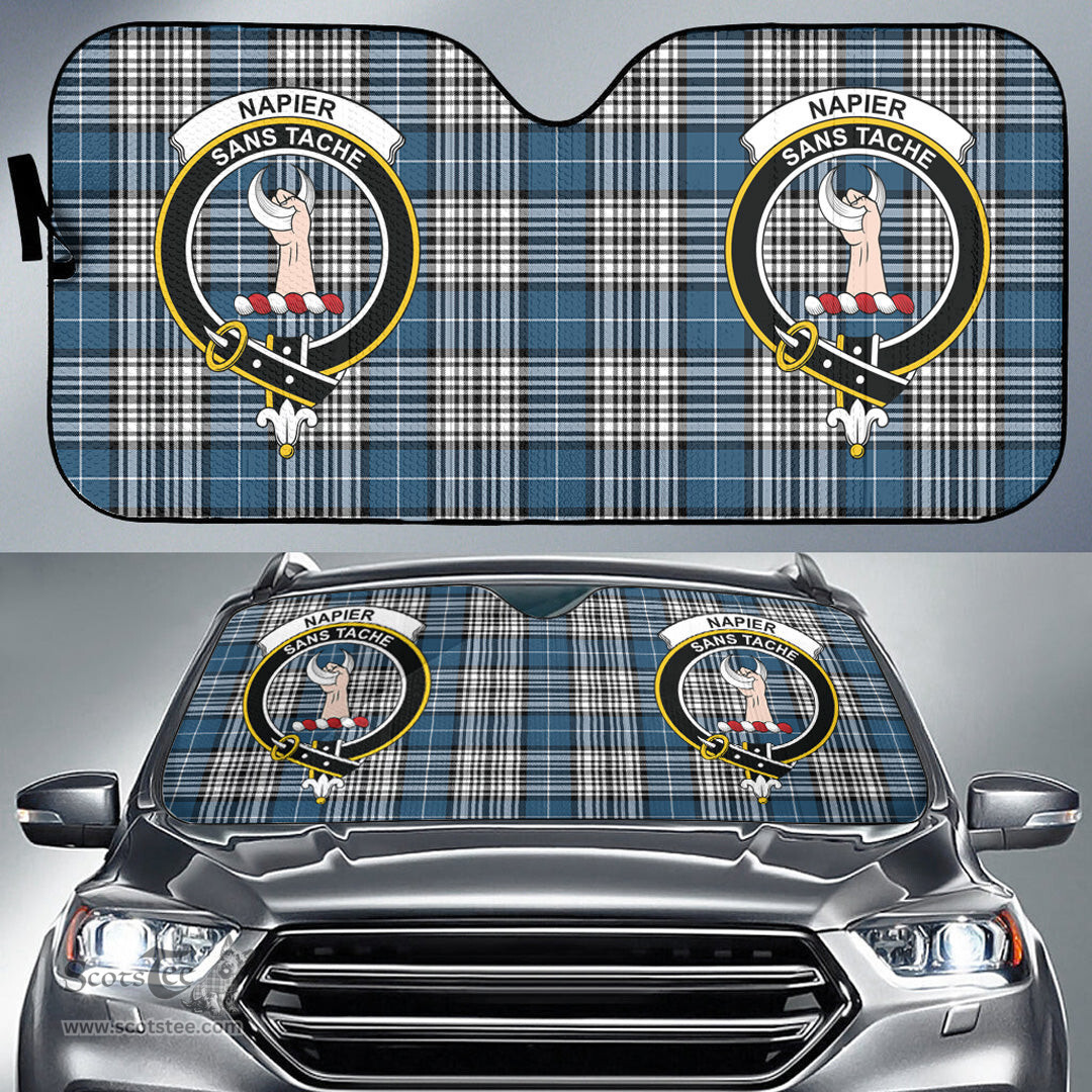 Scottish Napier Modern Clan Tartan Crest Tartan Car Sun Shade Scottish Plaid Tartan Plaid - ScotsTee - scotstee.com