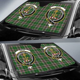 Scottish Gray Hunting Clan Tartan Crest Tartan Car Sun Shade Scottish Plaid Tartan Plaid - ScotsTee - scotstee.com