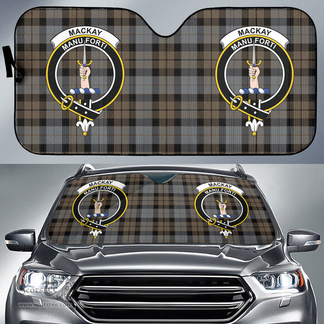 Scottish MacKay Weathered Clan Tartan Crest Tartan Car Sun Shade Scottish Plaid Tartan Plaid - ScotsTee - scotstee.com