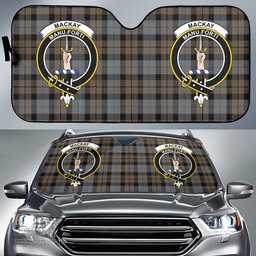 Scottish MacKay Weathered Clan Tartan Crest Tartan Car Sun Shade Scottish Plaid Tartan Plaid - ScotsTee - scotstee.com