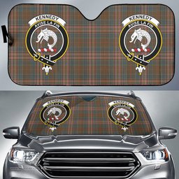 Scottish Kennedy Weathered Clan Tartan Crest Tartan Car Sun Shade Scottish Plaid Tartan Plaid - ScotsTee - scotstee.com