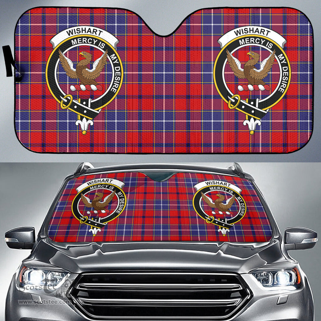 Scottish Wishart Dress Clan Tartan Crest Tartan Car Sun Shade Scottish Plaid Tartan Plaid - ScotsTee - scotstee.com