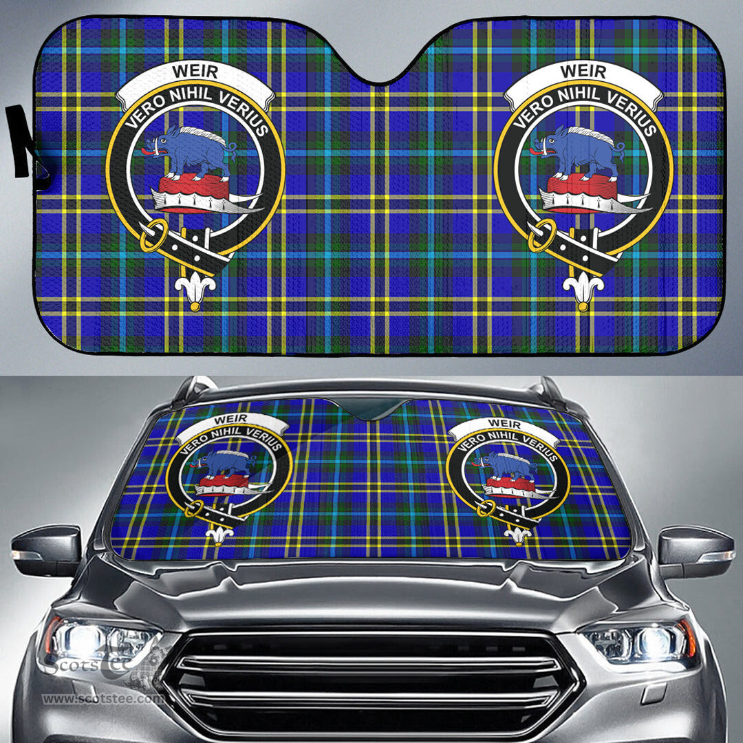 Scottish Weir Modern Clan Tartan Crest Tartan Car Sun Shade Scottish Plaid Tartan Plaid - ScotsTee - scotstee.com