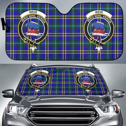 Scottish Weir Modern Clan Tartan Crest Tartan Car Sun Shade Scottish Plaid Tartan Plaid - ScotsTee - scotstee.com