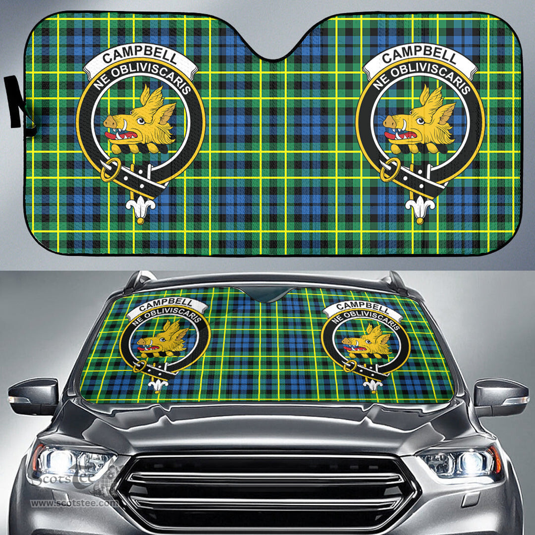 Scottish Campbell of Breadalbane Ancient Clan Tartan Crest Tartan Car Sun Shade Scottish Plaid Tartan Plaid - ScotsTee - scotstee.com