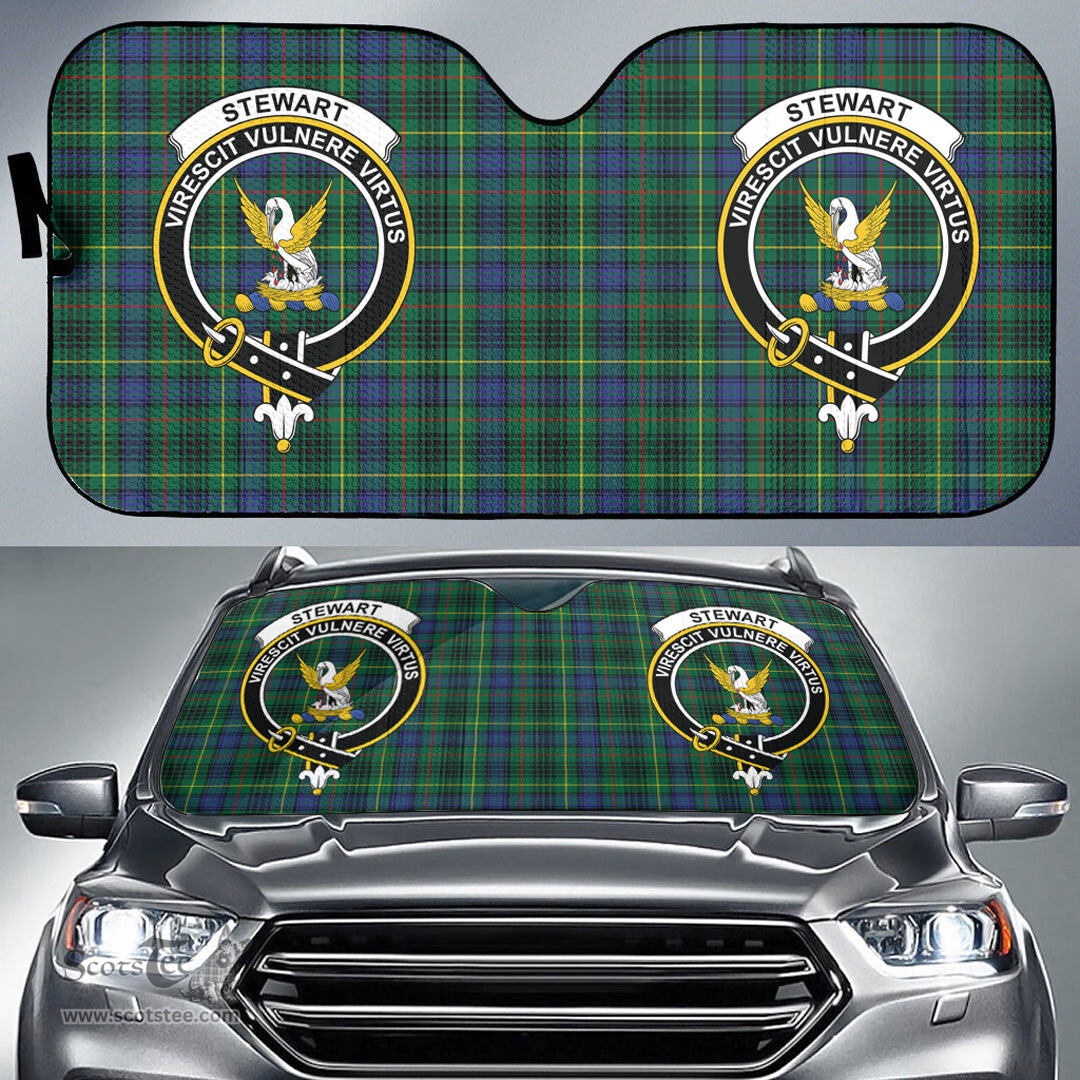 Scottish Stewart Hunting Modern Clan Tartan Crest Tartan Car Sun Shade Scottish Plaid Tartan Plaid - ScotsTee - scotstee.com