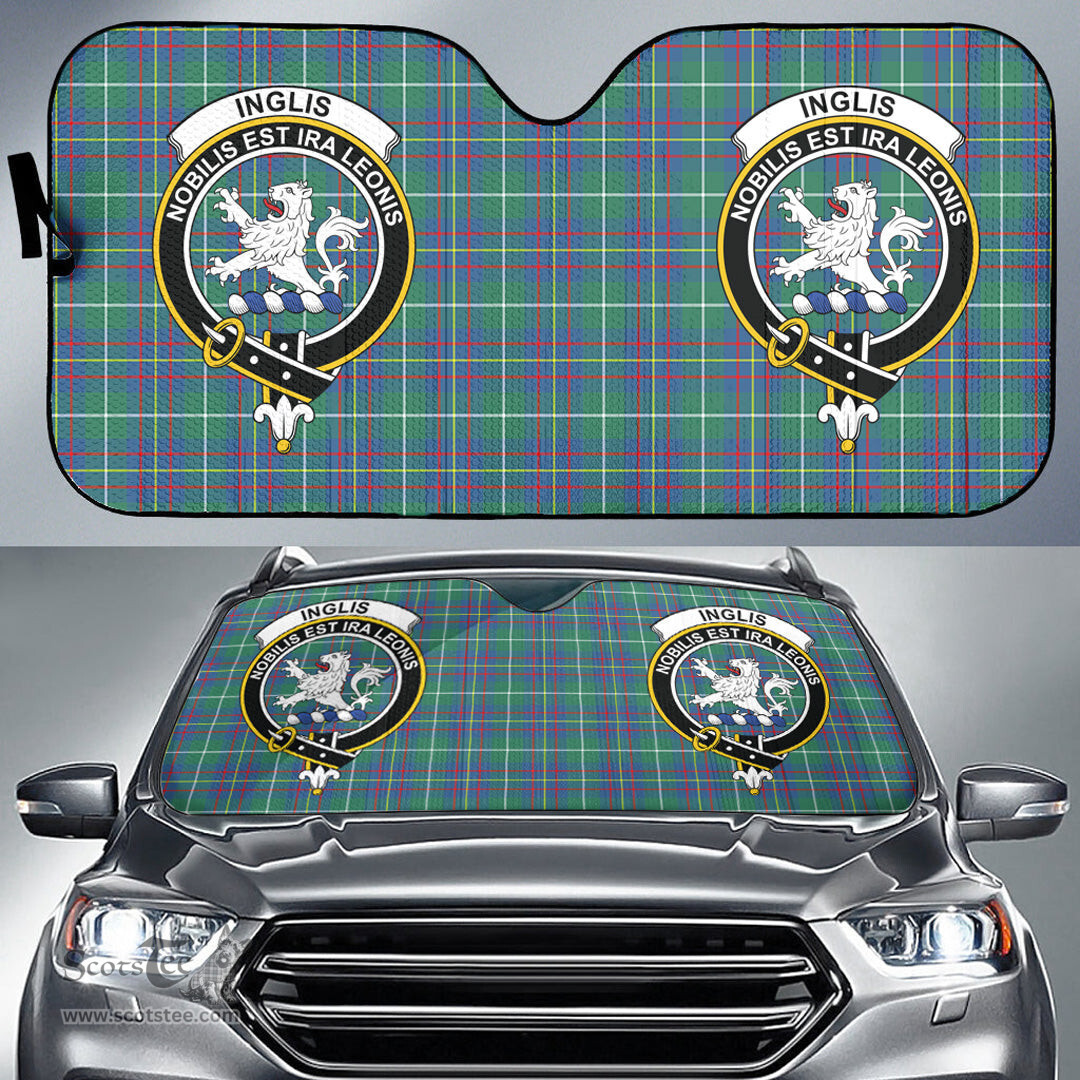 Scottish Inglis Ancient Clan Tartan Crest Tartan Car Sun Shade Scottish Plaid Tartan Plaid - ScotsTee - scotstee.com