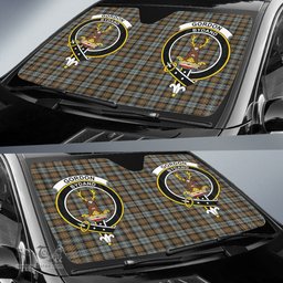 Scottish Gordon Weathered Clan Tartan Crest Tartan Car Sun Shade Scottish Plaid Tartan Plaid - ScotsTee - scotstee.com