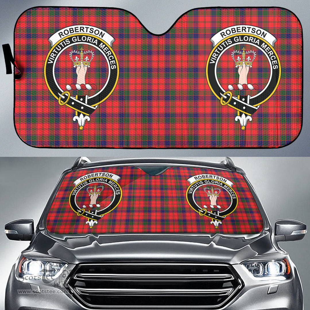 Scottish Robertson Modern Clan Tartan Crest Tartan Car Sun Shade Scottish Plaid Tartan Plaid - ScotsTee - scotstee.com