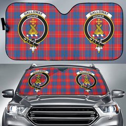 Scottish Galloway Red Clan Tartan Crest Tartan Car Sun Shade Scottish Plaid Tartan Plaid - ScotsTee - scotstee.com