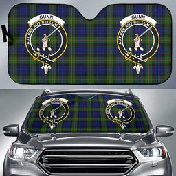 Scottish Gunn Modern Clan Tartan Crest Tartan Car Sun Shade Scottish Plaid Tartan Plaid - ScotsTee - scotstee.com