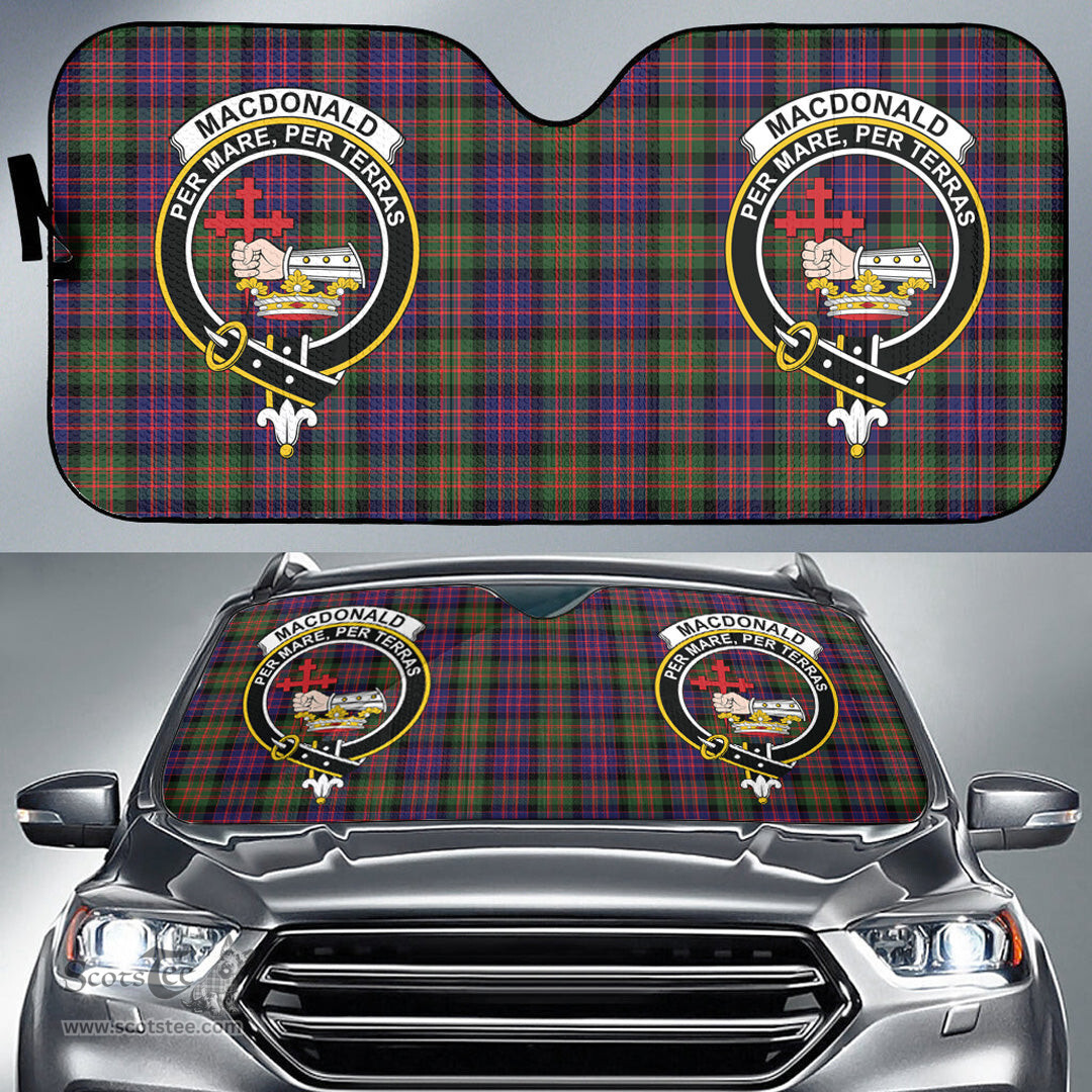 Scottish MacDonald Modern Clan Tartan Crest Tartan Car Sun Shade Scottish Plaid Tartan Plaid - ScotsTee - scotstee.com