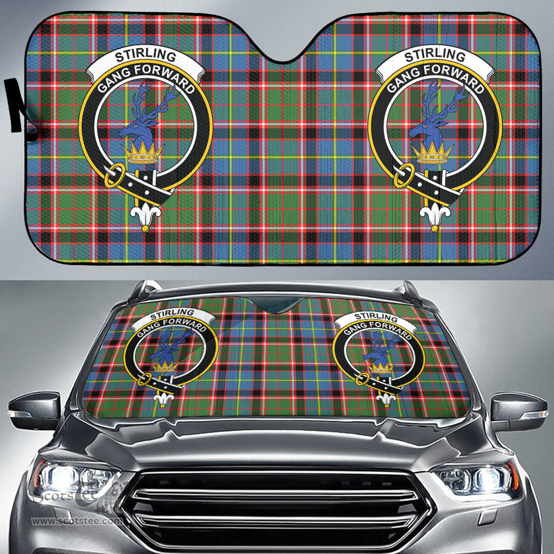Scottish Stirling Bannockburn District Clan Tartan Crest Tartan Car Sun Shade Scottish Plaid Tartan Plaid - ScotsTee - scotstee.com