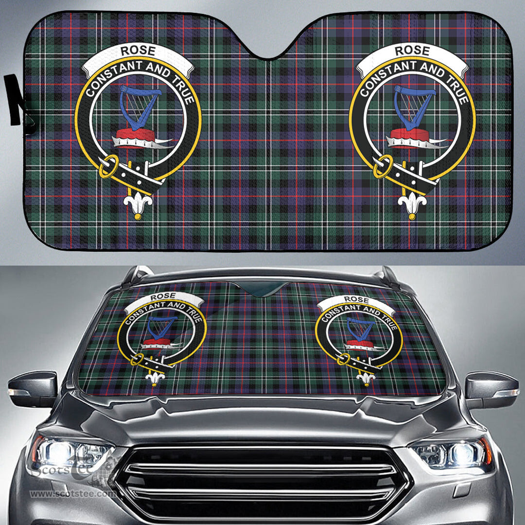 Scottish Rose Hunting Modern Clan Tartan Crest Tartan Car Sun Shade Scottish Plaid Tartan Plaid - ScotsTee - scotstee.com