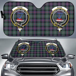 Scottish Rose Hunting Modern Clan Tartan Crest Tartan Car Sun Shade Scottish Plaid Tartan Plaid - ScotsTee - scotstee.com