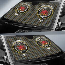 Scottish Farquharson Weathered Clan Tartan Crest Tartan Car Sun Shade Scottish Plaid Tartan Plaid - ScotsTee - scotstee.com