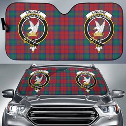 Scottish Lindsay Modern Clan Tartan Crest Tartan Car Sun Shade Scottish Plaid Tartan Plaid - ScotsTee - scotstee.com